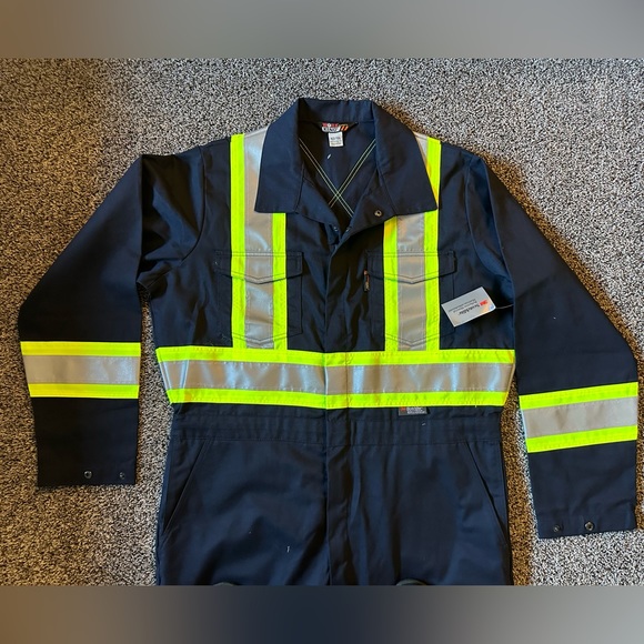 WORK KING Unlined Safety Coveralls Mens XLT - Picture 4 of 10